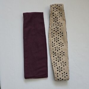 Purple and Beige Headbands